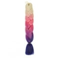 thumbnail image 1 of Nvzi Extensiones de cabello trenzado de ganchillo, 3 piezas, 23.6 pulgadas de largo, resistentes al calor, trenzadas de ganchillo, preestiradas, sin nudos, para peinado DIY, B245, 1 of 4