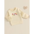 thumbnail image 6 of Mommy and Me Matching Outfits Letter Print Long Sleeve Crewneck Sweatshirt Pullover Tops, 6 of 10