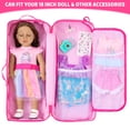 thumbnail image 6 of ZITA ELEMENT 18 Inch Doll Storage Bag - 5PCS Unicorn Theme 18in Doll Accessories Set with Rainbow Dress, Hair Clip, Camera, Stickers & Fashion 18 Inch Dolls Carrier Bag | Perfect for 18" Dolls, 6 of 8