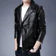 thumbnail image 3 of Chaqueta de traje de fiesta para hombre, chaqueta de cuero negra para hombre, chaqueta clásica elegante de estilo coreano, ropa de moda de alta calidad para primavera 2024, 3 of 5