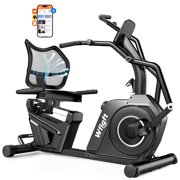 LNOW Recumbent Exercise Bike for Home,Light Commercial High-end Recumbent Bike with Arm Exerciser,Bluetooth App,Heart Rate, Low-Impact Cardio & Physical Therapy