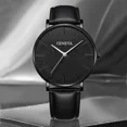 thumbnail image 1 of New Men Watch Luxury Bracelet Set Fashion Business Brown Leather Quartz Wrist Watches for Men Gift Set Relogio Masculino NO BOX, 1 of 5