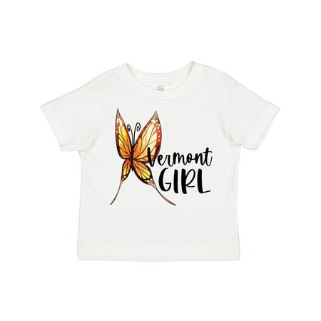 

Inktastic Vermont Girl- Butterfly Gift Toddler Toddler Girl T-Shirt