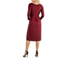 thumbnail image 2 of 24/7 Comfort Apparel Women's Midi Length Fit N Flare Pocket Dress, 2 of 4