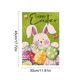 thumbnail image 3 of Bandera de Jardín de Conejos de Pascua - Poliéster Blanco con Textura de Lino, Estampado Festivo para Decoración de Fiestas en Interiores/Exteriores (45x30cm, 130g), 3 of 6