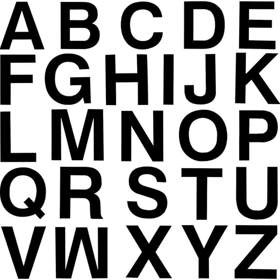 52 Pieces Felt Alphabet Letter Stickers Self-Adhesive Soft Felt Cloth 26 Letters A-Z Sticker for Classroom Handicraft Learning Art Projects Party Decoration, Black