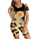 thumbnail image 1 of Puntoco Conjunto de dos piezas para mujer, camiseta de manga corta con cuello redondo y pantalones cortos de cintura alta Puntoco Puntoco-6332, 1 of 6