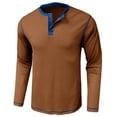 thumbnail image 3 of Brglopf Men's Henley Shirt Long Sleeve Thermal Underwear Henley Top Casual Slim Fit Lightweight Button T Shirts, 3 of 5