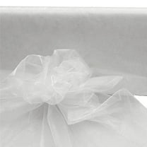 Balsa Circle 54" x 40 yards Sheer Organza Fabric Put Up Bolt White