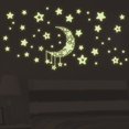 thumbnail image 1 of Fluorescent Moon and Stars Wall Sticker Room Decoration For Living Room Bedroom, 1 of 5