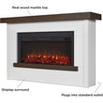 thumbnail image 3 of Real Flame Bernice 67" Landscape Electric Fireplace in White, 3 of 6