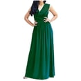 thumbnail image 2 of Baikeli Robes de Printemps Bon Marché pour Femmes 2024 Robe d'Été Soirée Sans Manches Taille Col en V Couleur Unie Robe d'Été, 2 of 6