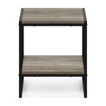 thumbnail image 6 of Furinno Camnus Side Table, 2-Tier Grey End Table with Metal Frame, Square Night Stand with Open Shelf, Bedside Table, Easy Assembly, for Living Room, Bedroom, Grey Oak, 6 of 6