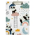thumbnail image 2 of FMSHPON Cute Panda Rainbow Clouds Clipboard Hardboard Wood Nursing Clip Board and Pull for Standard A4 Letter 13x9 inches, 2 of 7