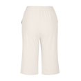thumbnail image 4 of TAGOLD Womens Summer Pants,Women's Solid Color Shorts Casual Women's Shorts Capris, 4 of 4