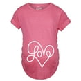thumbnail image 2 of Maternity Love Script Heart T Shirt Cute Adorable Bump Pregnancy Tee, 2 of 9