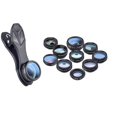 thumbnail image 1 of 10 in 1 Phone Camera Lens Kit Wide Angle/Macro/Fisheyes/Telephoto/CPL/Flow/Radial/Star Filter/Kaleidoscope Lens, 1 of 4