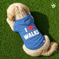 thumbnail image 5 of Oodles I Heart Walks Fall Dog Hoodie, Blue, Small, 5 of 9