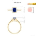 thumbnail image 5 of ANGARA Natural Cushion Blue Sapphire Ring with Diamond Halo in 14K Yellow Gold for Women (Size-5mm) | September Birthstone, Birthday, Anniversary, Jewelry Gift for Women | Natural Blue Sapphire Ring, 5 of 9