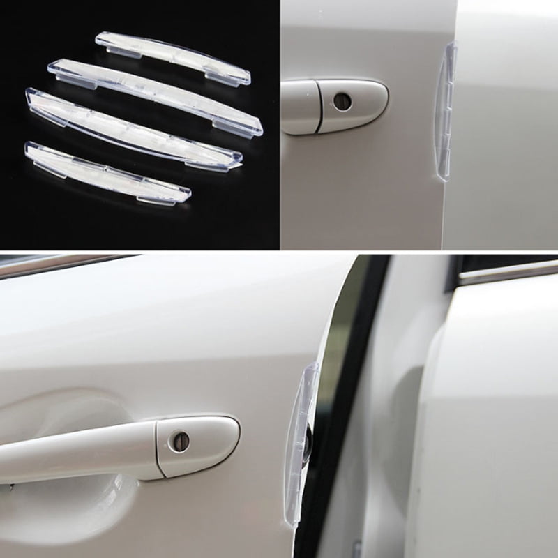 4pcs Car Rearview Door Edge Guard Scratch Strip Protector Stickers Accessories 