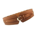 thumbnail image 5 of Fashion Women Wide Stretchy Belt Waist Seal Belt for Ladies Dress Decoration Brown, 5 of 8
