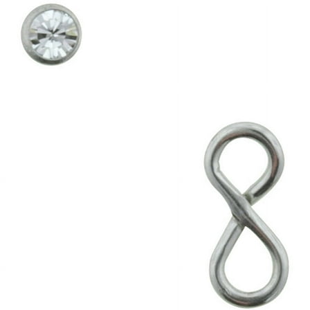 Hot Silver Infinity Nose Stud Trio for Women - 22G Stainless Steel