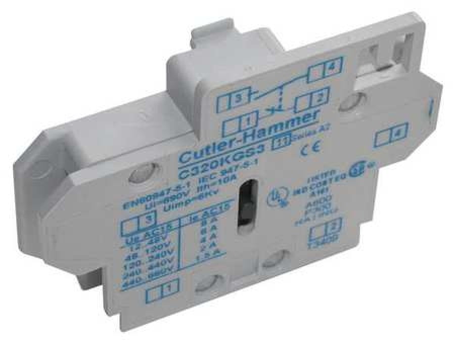 Cutler-Hammer C320KGS1 Series A2 Side Mount Auxiliary Contact