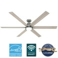 thumbnail image 2 of Hunter - Gravity Indoor Ceiling Fan With Light, Remote, 72-inch, Matte Silver, Casual-style, 6-speed, Energy Star, WiFi Smarthome, 51884, for Living Rooms, Bedrooms, 2 of 18