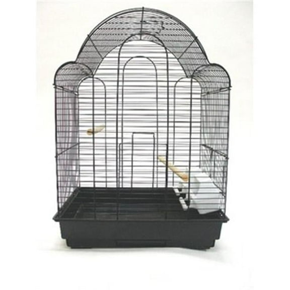 Shell Top Bird Cage in Black