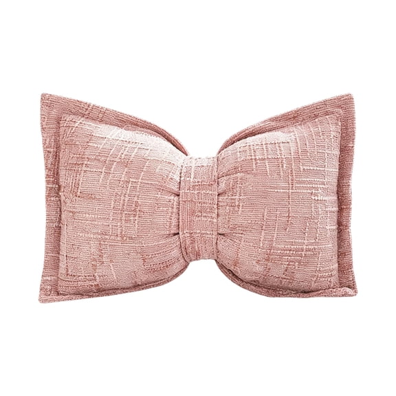 Bow Pillow, Comfortable Bow-Knot Throw Pillow / Seat Back Cushion, Boho Decorative Throw Pillows Chenille Textured Lumbar Pillows Large Bow Shaped Cushion for Bed Sofa Couch Living Room Bedroom Decor