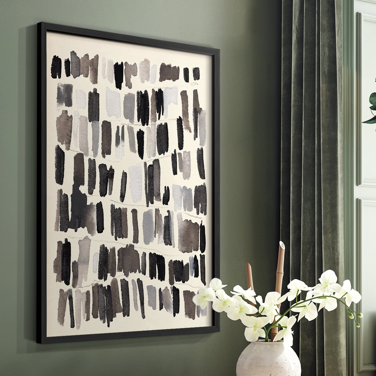 Chalk and Flint IV Framed Print in Black Solid Wood Framed Print No Nail Hanging
