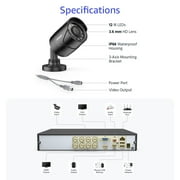 ANNKE 2MP 8CH Security Camera System, 5MP DVR, 4 1080p IP66 Cameras, AI Detection, Remote Viewing, 1TB Storage