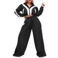thumbnail image 3 of MAIHAN-Womens 2 pieces Sweatsuit Sets Zip Up Sweatshirts and Sweatpants Tracksuit Lounge Set Travel Outfits with Pocktes(Black,L), 3 of 8