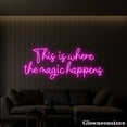 thumbnail image 2 of This Is Where The Magic Happens Neon Sign, Custom Motivation Neon Led Light Wall Art, Restaurant Bar Party Decor, Bedroom Aesthetic Decor, 2 of 5