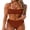 Red Brown, variant on ANRABESS Tummy Control 2 Piece Swimsuits for Women High Waisted Bikini Sets Ribbed Textured Bathing Suits Beach Swimwear Hot Pink XXL