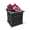 thumbnail image 1 of Mayne Nantucket Large 16 In Square Plastic Outdoor Flower Pot Planter Box, Black, 1 of 6