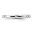 thumbnail image 3 of 14k White Gold Polished Size 6.5 Bezel-set 1/10 carat Diamond Complete Eternity Band, 3 of 5