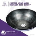 thumbnail image 3 of ANZZI Stellar 16.5" Bathroom Tempered Glass Circular Vessel Sink in Gray, 3 of 4