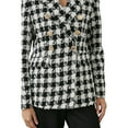 thumbnail image 3 of Principles Womens Dogtooth Double-Breasted Blazer, 3 of 4