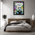 thumbnail image 3 of Stephen Chambers 25x32 Black Modern Wood Framed Wall Art Titled - Zelensky Hero, 3 of 6