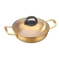 thumbnail image 3 of deevoka Kimchi Soup Pot with Glass Lid Hot Pot Ramen Cooking Pot for Stew Soup Pasta 18cm gold, 3 of 9