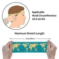 thumbnail image 6 of Naloa World Map With Landmarks Fashionable Sport Sweatband for Running, Yoga, Basketball - Head Circumference 19.6-22.4 inches, 6 of 9
