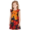 thumbnail image 1 of Balery Marigold Flowers In Different Colors Camisón de princesa para niñas, pijama de algodón con mangas abullonadas, suave y bonito.-XX-Large, 1 of 6