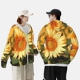 thumbnail image 4 of Yiaed Golden Sunflower In Field Print Sun Shirts UPF 50+ Protection Hoodie Rash Guard Shirt UV Shirt Long Sleeve Fishing Outdoor Lightweightase-3X-Large, 4 of 7