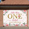thumbnail image 5 of Pink Floral First Birthday Banner Golden Glitter ONE Birthday Backdrop Rose Border Gold Dots Floral Birthday Background for 1st Birthday Party Girl's Birthday Kids Party, 5 of 9