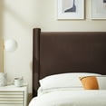 thumbnail image 7 of Headboard, Twin, Brown, Velvet, Hotel Bedroom, Modern Contemporary, HB38154, 7 of 7