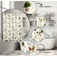 thumbnail image 5 of ROYALE LINENS White Christmas Shower Curtain, 72" x 72" Machine Washable, 5 of 5