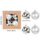 thumbnail image 3 of HWRETIE Christmas Tree Ornaments Balls,3.74In4Pcs Christmas Balls Christmas Decorations Boxed Balls Plastic Balls Hanging Ornaments Christmas Tree Vines Garland Scene Decoration, 3 of 6
