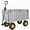 Gray, variant on JXXRZ 880lb 4-in-1 Steel Dump Garden Cart with Removable Sides, All-Terrain Utility Wagon for Lawn, Black