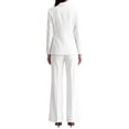 thumbnail image 3 of INSPIRE CHIC Women 2 Piece Pant Suits Set Long Sleeve Double Breasted Blazer Pants Large White, 3 of 5